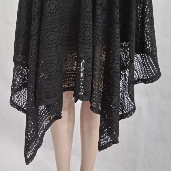 No Boundaries women’s‎ medium Black skirt lace lined goth flirt romantic - Picture 3 of 10